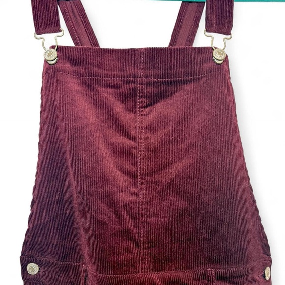 May Berries burgundy corduroy overall dress - Picture 2 of 6